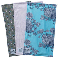 Blue & Lavender Floral Burp Cloth Set - Grey Duck & Co.