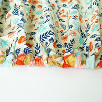 Cream Fitted Crib Sheet with Aqua, Navy, & Coral Florals - Grey Duck & Co.