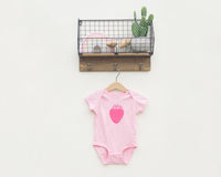 Pink Strawberry Infant Oneise - Grey Duck & Co.