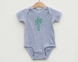 Grey Cactus Infant Bodysuit - Grey Duck & Co.