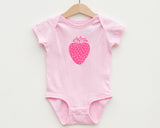 Pink Strawberry Infant Oneise - Grey Duck & Co.