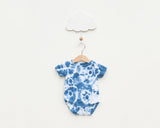 Indigo Dyed Infant Bodysuit - Little Circles - Grey Duck & Co.