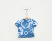 Indigo Dyed Toddler T-Shirt - Little Circles - Grey Duck & Co.