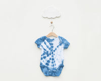 Indigo Dyed Infant Bodysuit - Middle Circle - Grey Duck & Co.