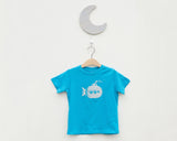 Bright Blue Submarine Toddler T-Shirt - Grey Duck & Co.