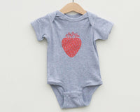 Grey Strawberry Infant Bodysuit - Grey Duck & Co.