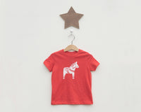 Red Dala Horse Toddler T-Shirt - Grey Duck & Co.