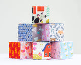 Bright Colored Animal Fabric Block Set - Set of 6 - Grey Duck & Co.