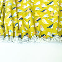 Mustard Crib Sheet with Birds - Grey Duck & Co.