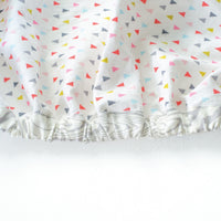 White Fitted Crib Sheet with Mini Triangles - Grey Duck & Co.